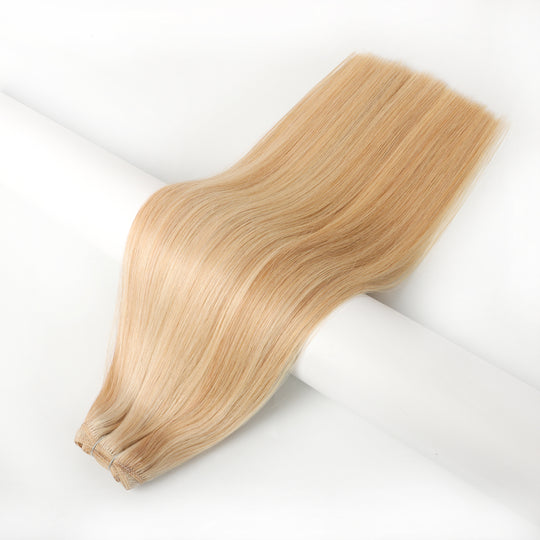 Beach Blonde Gold Blonde Dimensional Highlights Human Hair Extensions
